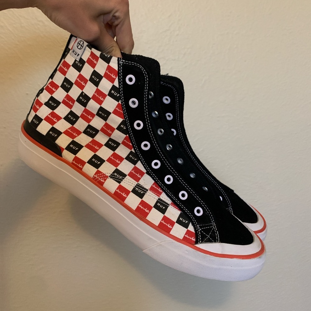 HUF high top checkered sneakers men’s size 11.5